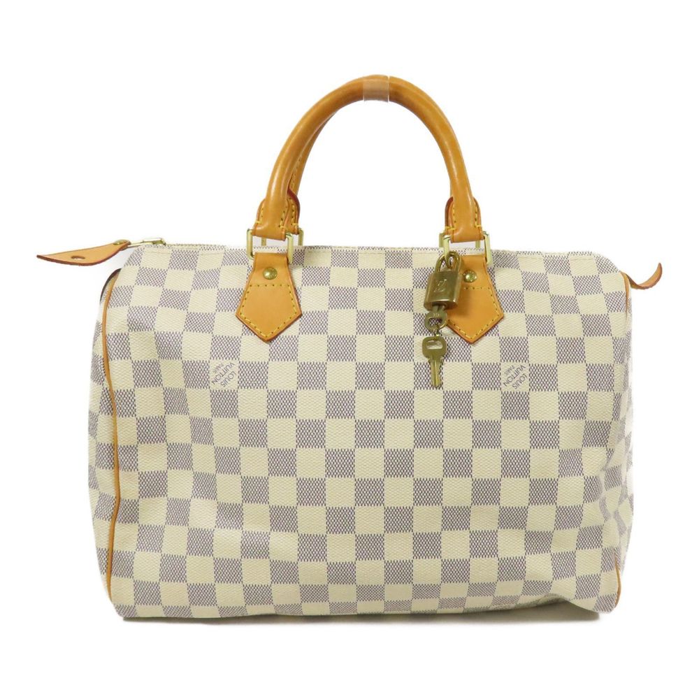 Pre-owned Louis Vuitton Speedy 30 White Handbag